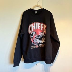 Kansas City Chiefs vintage style crewneck pullover sweatshirt